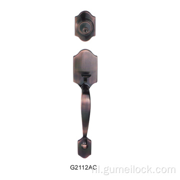 G2112-AC Red Copper Modern Matze Handgreep Lock